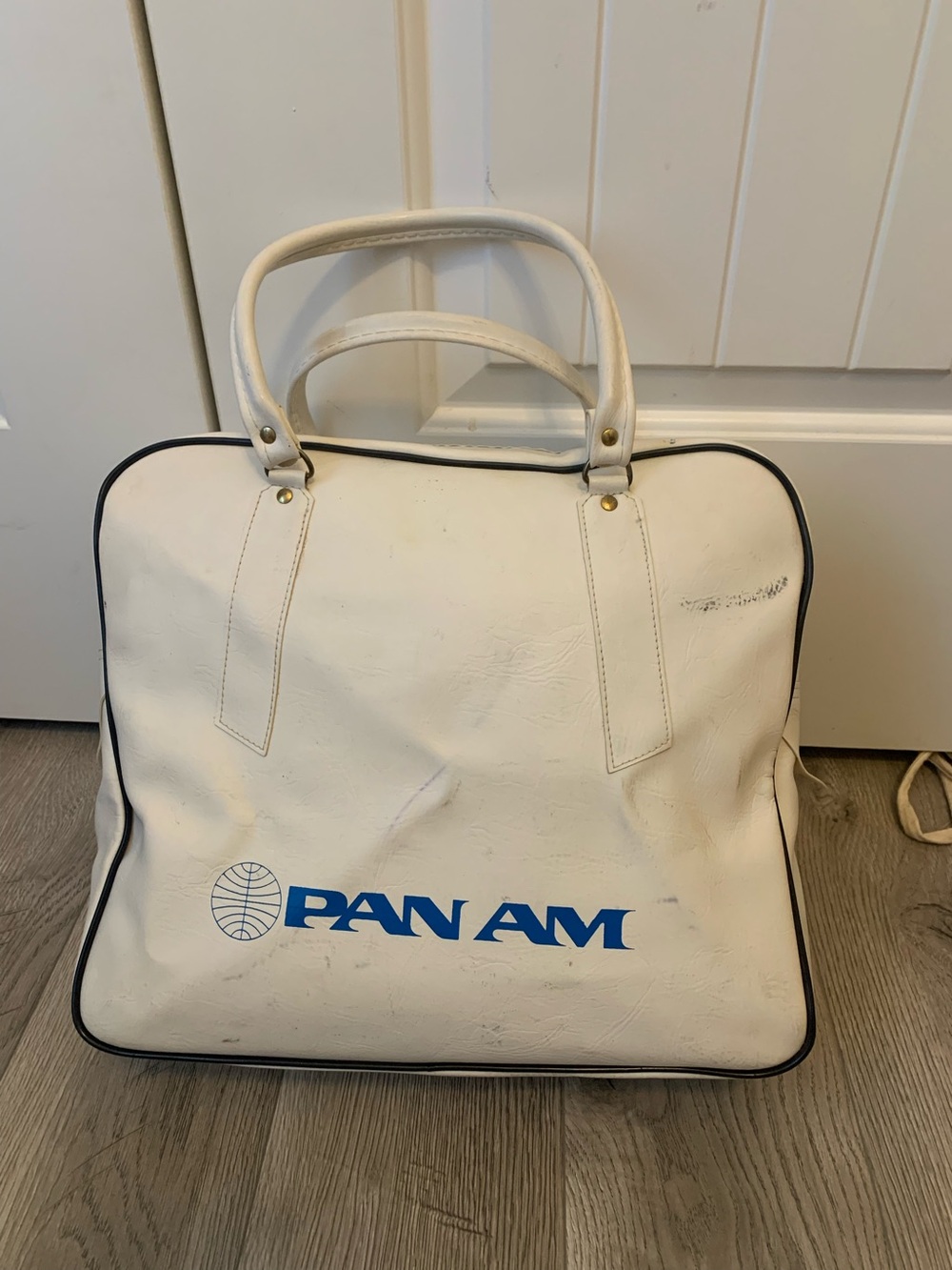 Vintage Pan Am Vintage White Logo Travel Bag